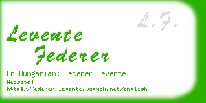 levente federer business card